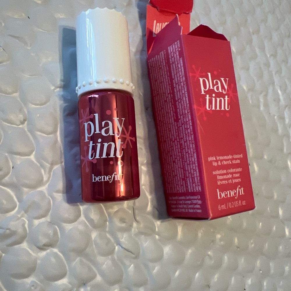 Benefit Play Tint 6.0ml/0.2oz Pink Lemonade tinted lip & cheek stain new in box
